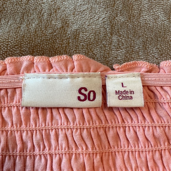 Pink/Coral Ruffled Crop-top - Picture 2 of 2